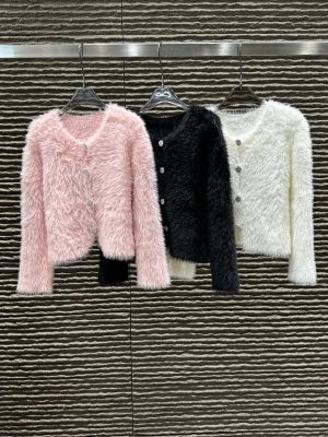 Chanel·25 Autumn/Winter New Faux Mink Fur Elegant Cardigan
