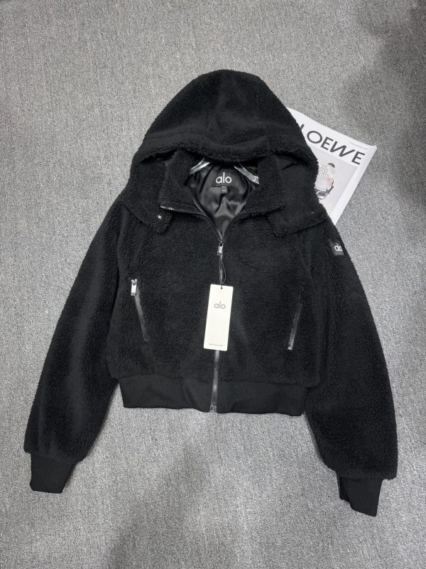 Alo hooded sherpa jacket