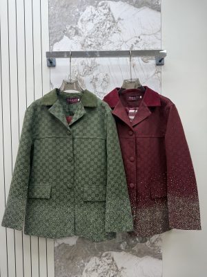 Gucci rhinestone jacquard suit jacket
