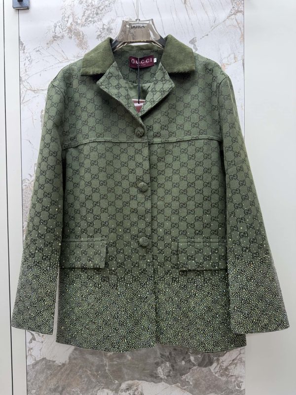 Gucci rhinestone jacquard suit jacket