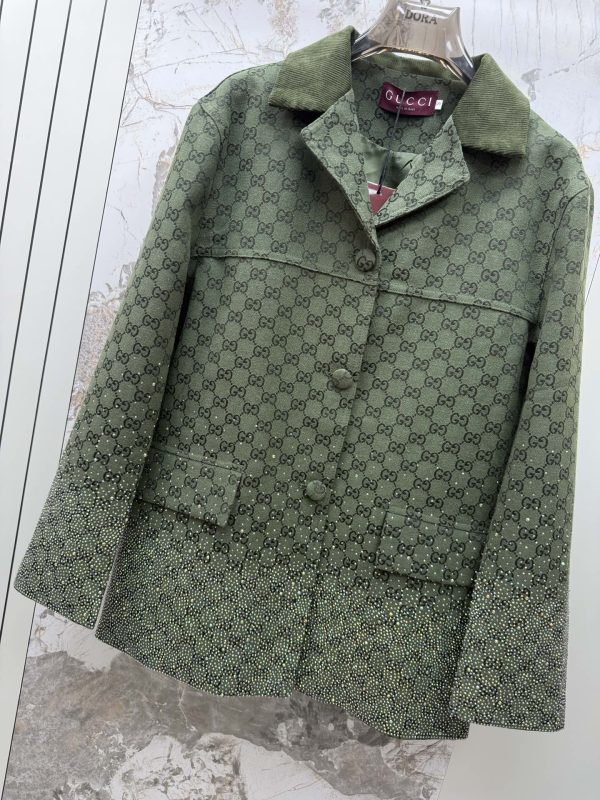 Gucci rhinestone jacquard suit jacket