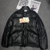 MIUMIU25 New Autumn/Winter Leather Down Jacket