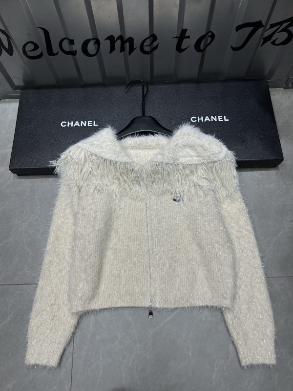 Chanel Solid Color Collar Cardigan