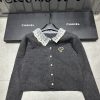 Dior lace collar knitted cardigan