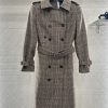 wsxc1761345035353_0 DIOR Plaid Shawl Double-Breasted Trench Coat