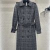 wsxc1761345038427_0 DIOR Plaid Shawl Double-Breasted Trench Coat
