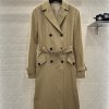Dior notched collar sequin double-breasted long trench coat