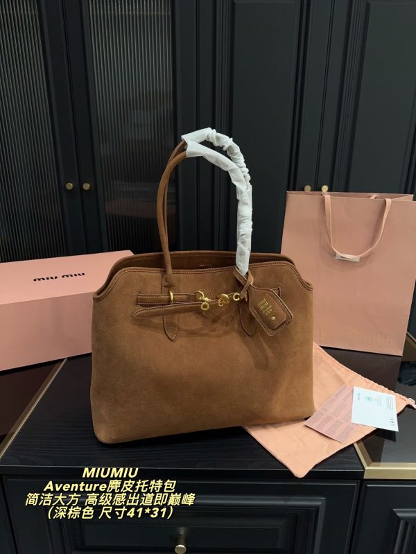 MIUMIU Aventure suede tote bag