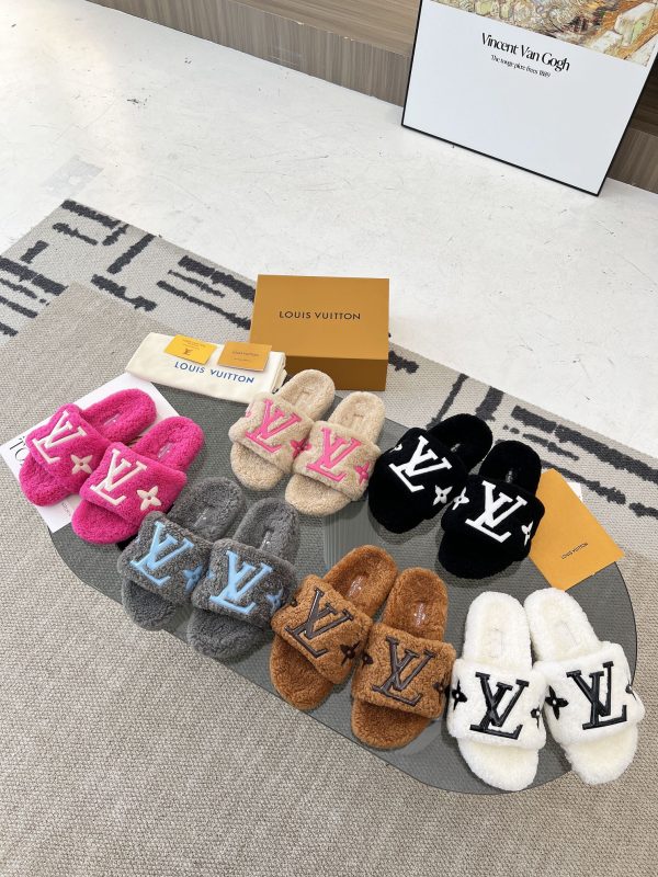 LV wool slippers