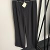 Brunello Cucinell beaded chain decorated high-waisted straight-leg trousers