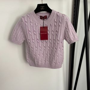 wsxc1762308554333_0 GUCCI knitted short-sleeved shirt
