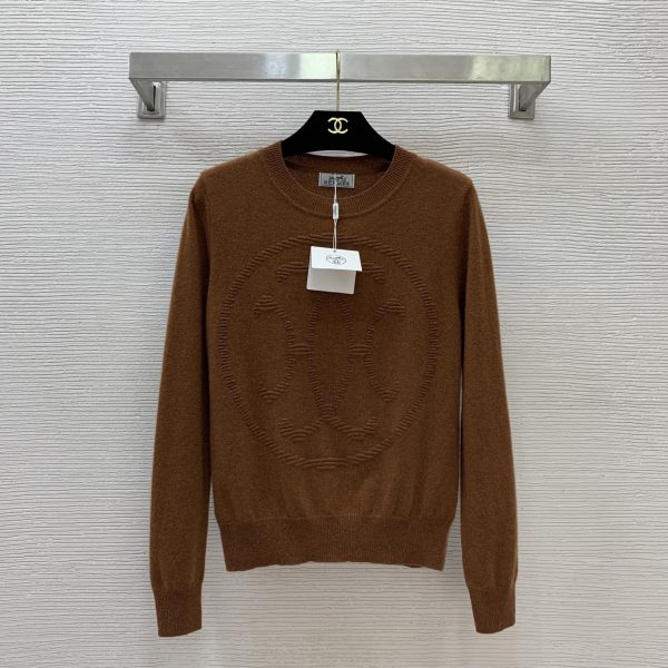 HERMES round-neck pullover long-sleeved knitted sweater top