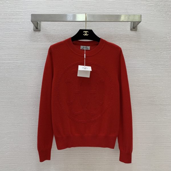 HERMES round-neck pullover long-sleeved knitted sweater top