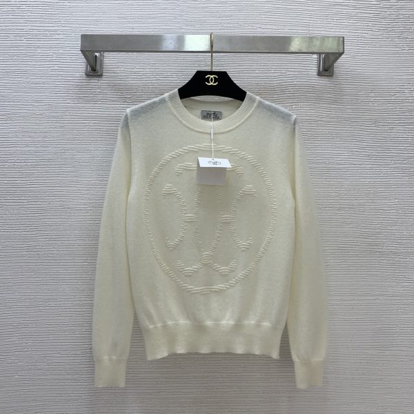 HERMES round-neck pullover long-sleeved knitted sweater top