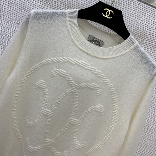 HERMES round-neck pullover long-sleeved knitted sweater top