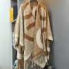 LOEWE lettered sheepskin double-sided cape shawl