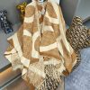 LOEWE lettered sheepskin double-sided cape shawl